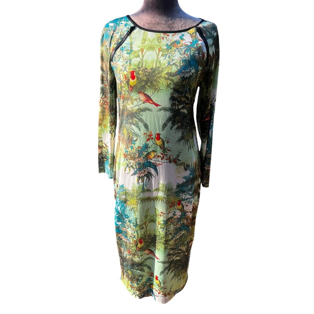 Philosophy Exotic Birds Tress Dress Zipper Shoulders